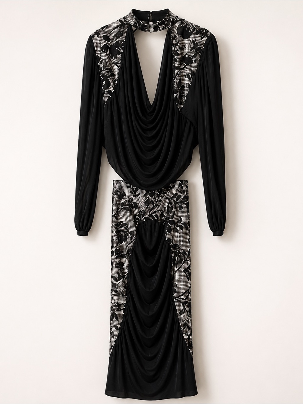 Elegant beautiful Black Draped Maxi set,
the top may also be purchased separatel